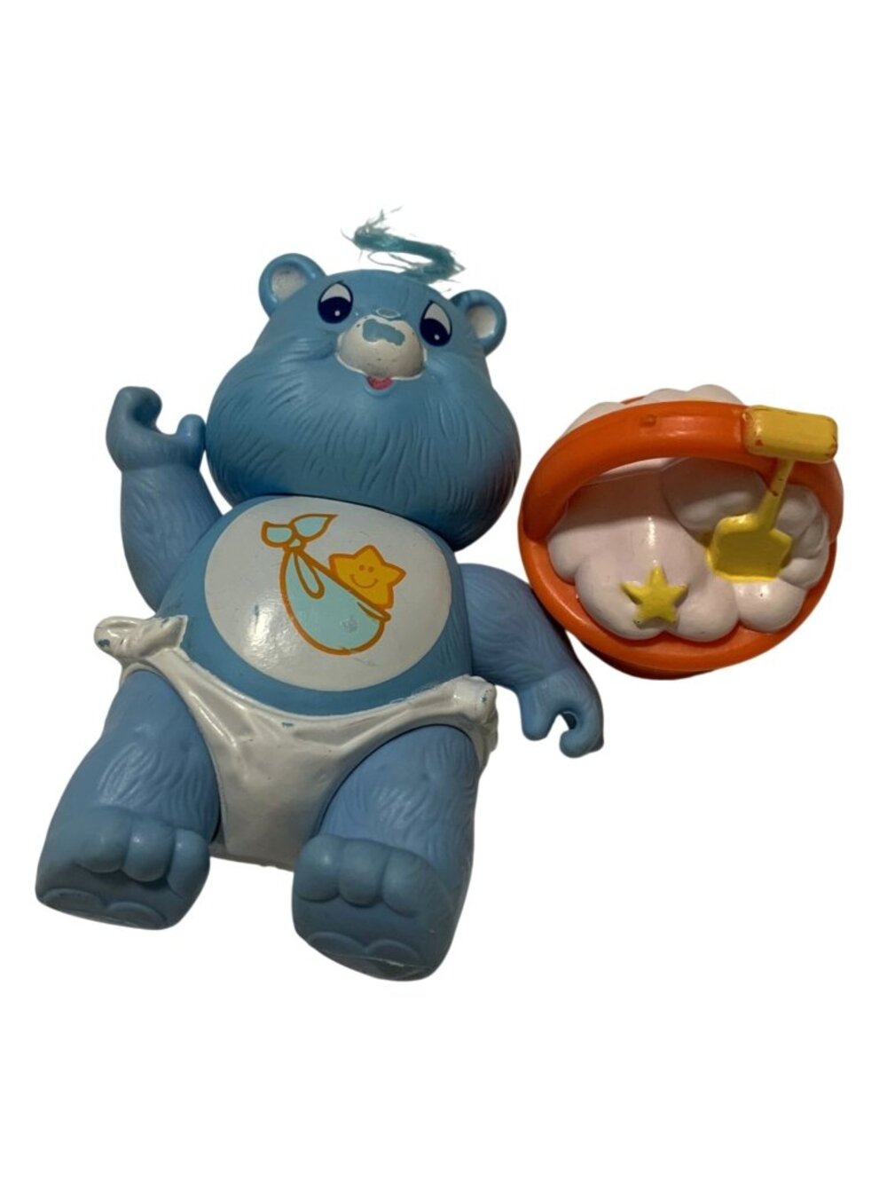 Vintage Care Bears Baby Tugs Figure With Big Diggity Sand Bucket Accessory